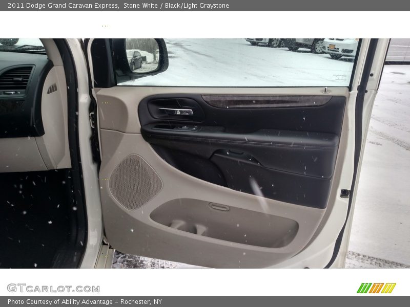 Stone White / Black/Light Graystone 2011 Dodge Grand Caravan Express