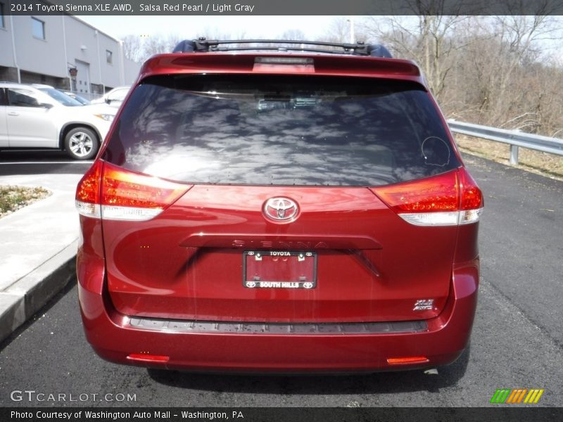 Salsa Red Pearl / Light Gray 2014 Toyota Sienna XLE AWD