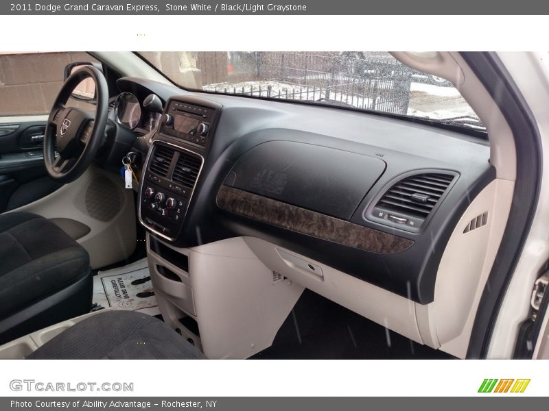 Stone White / Black/Light Graystone 2011 Dodge Grand Caravan Express