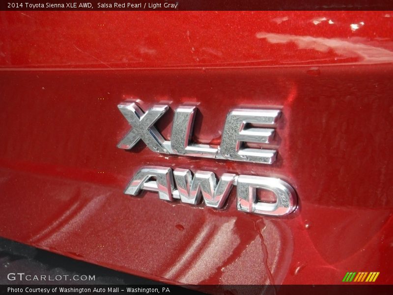 Salsa Red Pearl / Light Gray 2014 Toyota Sienna XLE AWD
