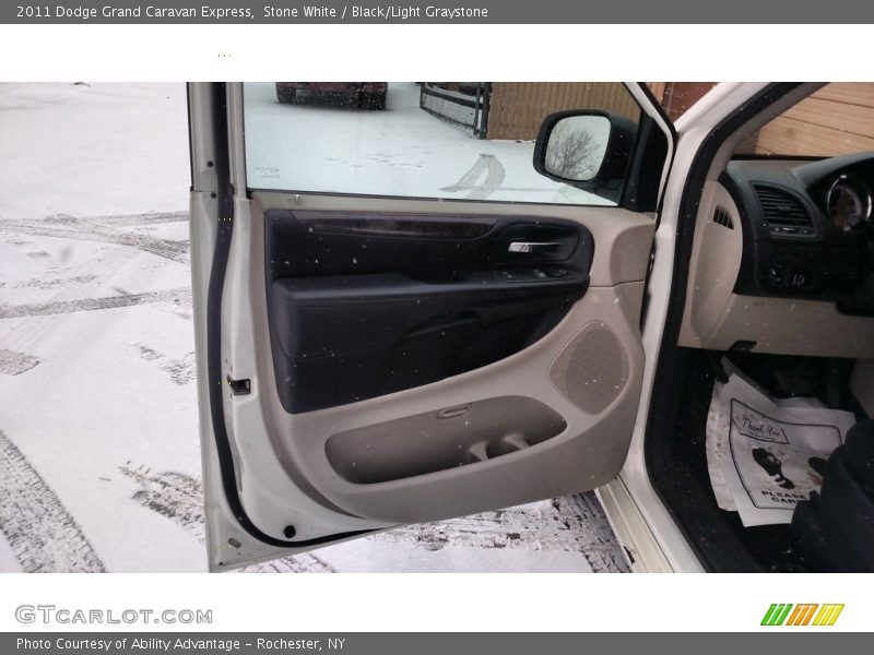 Stone White / Black/Light Graystone 2011 Dodge Grand Caravan Express