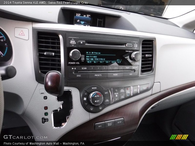 Salsa Red Pearl / Light Gray 2014 Toyota Sienna XLE AWD