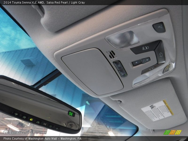Salsa Red Pearl / Light Gray 2014 Toyota Sienna XLE AWD