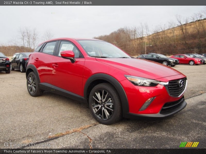 Soul Red Metallic / Black 2017 Mazda CX-3 Touring AWD