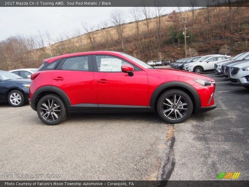 Soul Red Metallic / Black 2017 Mazda CX-3 Touring AWD