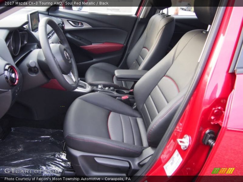 Soul Red Metallic / Black 2017 Mazda CX-3 Touring AWD