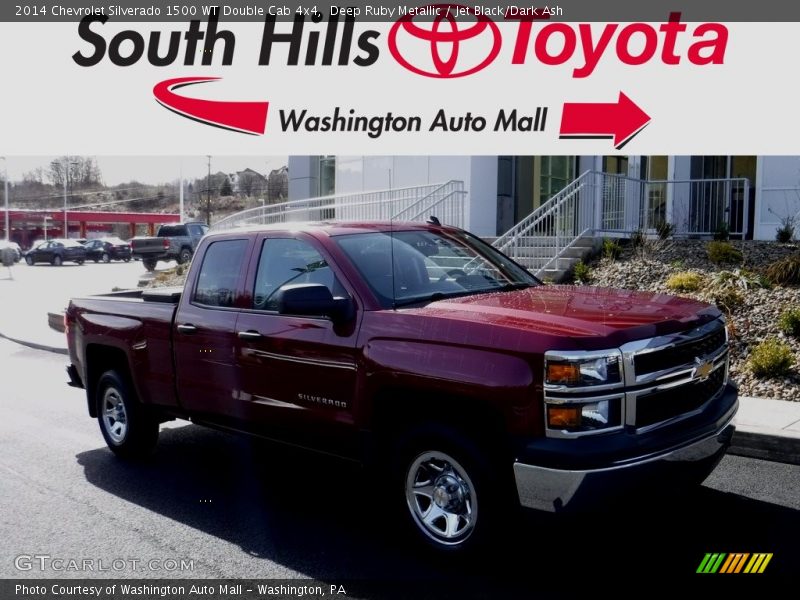Deep Ruby Metallic / Jet Black/Dark Ash 2014 Chevrolet Silverado 1500 WT Double Cab 4x4
