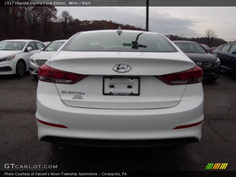 White / Black 2017 Hyundai Elantra Value Edition