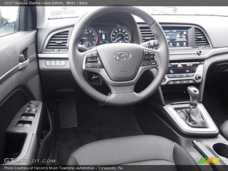 White / Black 2017 Hyundai Elantra Value Edition