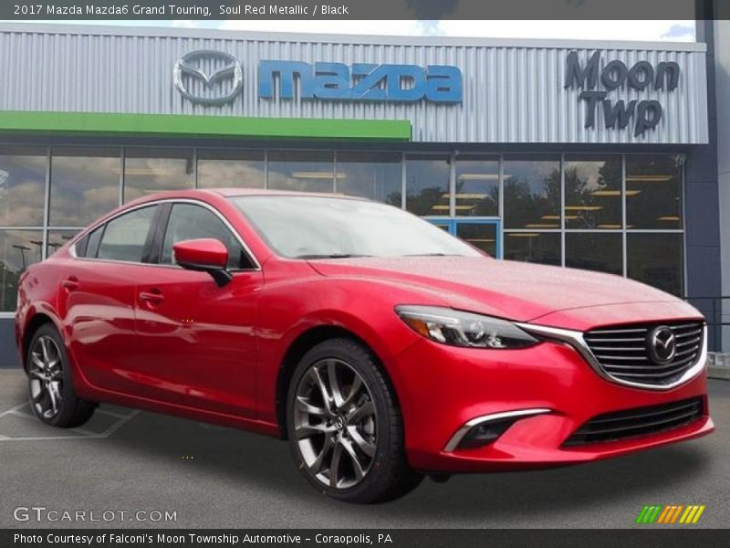 Soul Red Metallic / Black 2017 Mazda Mazda6 Grand Touring