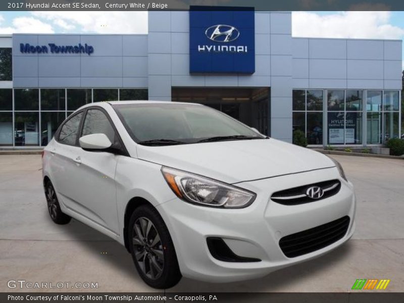 Century White / Beige 2017 Hyundai Accent SE Sedan
