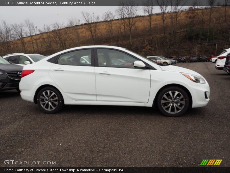 Century White / Beige 2017 Hyundai Accent SE Sedan