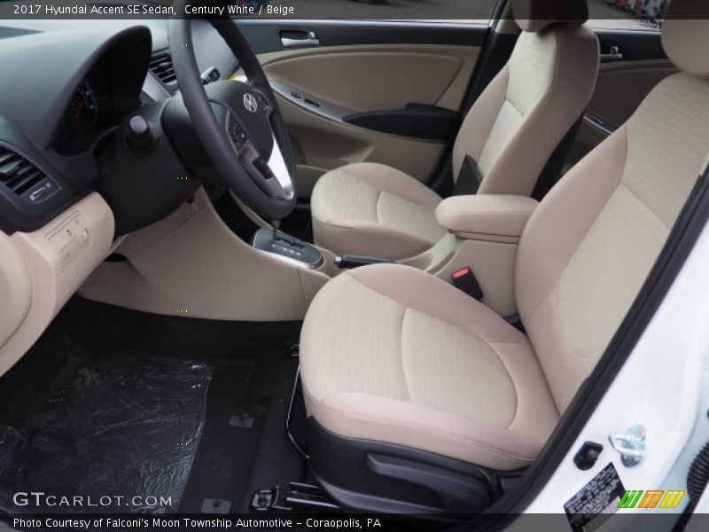 Century White / Beige 2017 Hyundai Accent SE Sedan