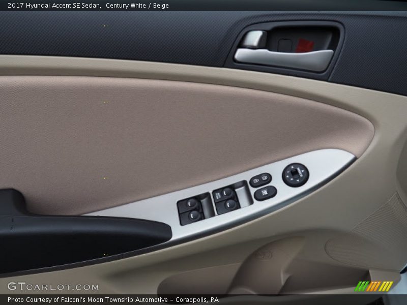 Century White / Beige 2017 Hyundai Accent SE Sedan