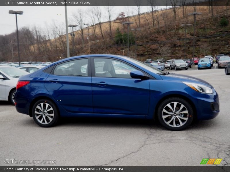 Pacific Blue / Gray 2017 Hyundai Accent SE Sedan