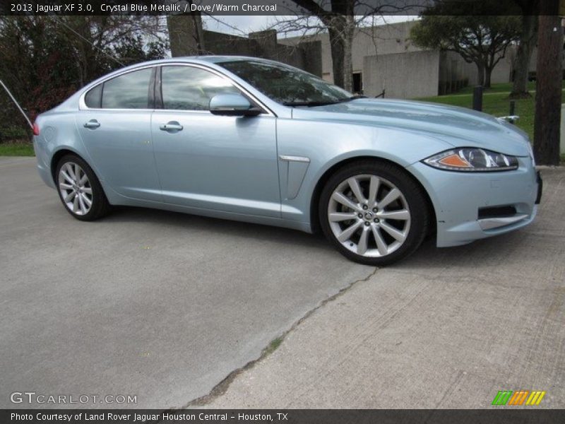 Crystal Blue Metallic / Dove/Warm Charcoal 2013 Jaguar XF 3.0