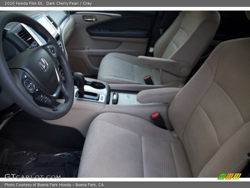 Dark Cherry Pearl / Gray 2016 Honda Pilot EX