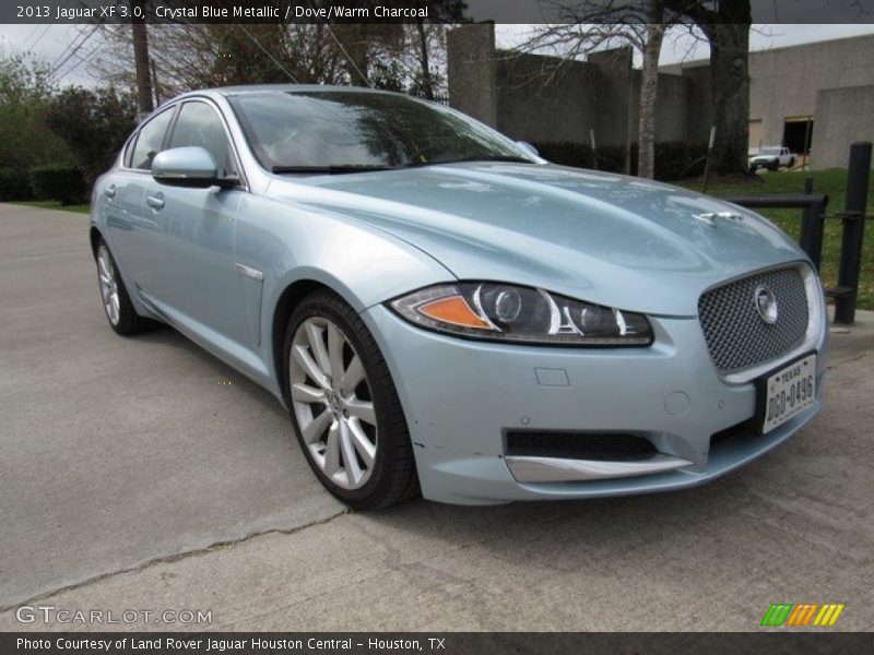 Crystal Blue Metallic / Dove/Warm Charcoal 2013 Jaguar XF 3.0