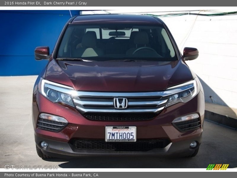 Dark Cherry Pearl / Gray 2016 Honda Pilot EX