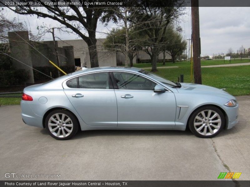 Crystal Blue Metallic / Dove/Warm Charcoal 2013 Jaguar XF 3.0