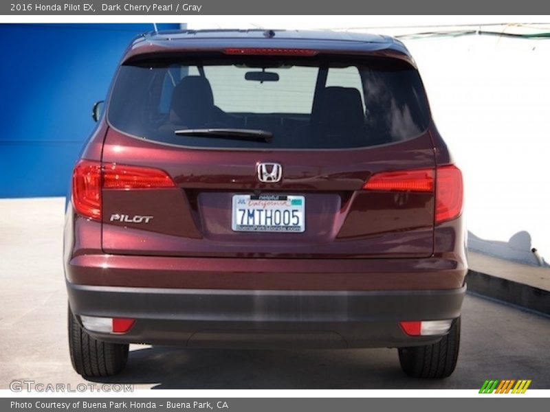 Dark Cherry Pearl / Gray 2016 Honda Pilot EX