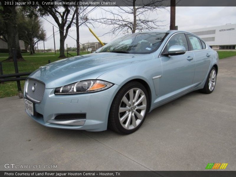Crystal Blue Metallic / Dove/Warm Charcoal 2013 Jaguar XF 3.0