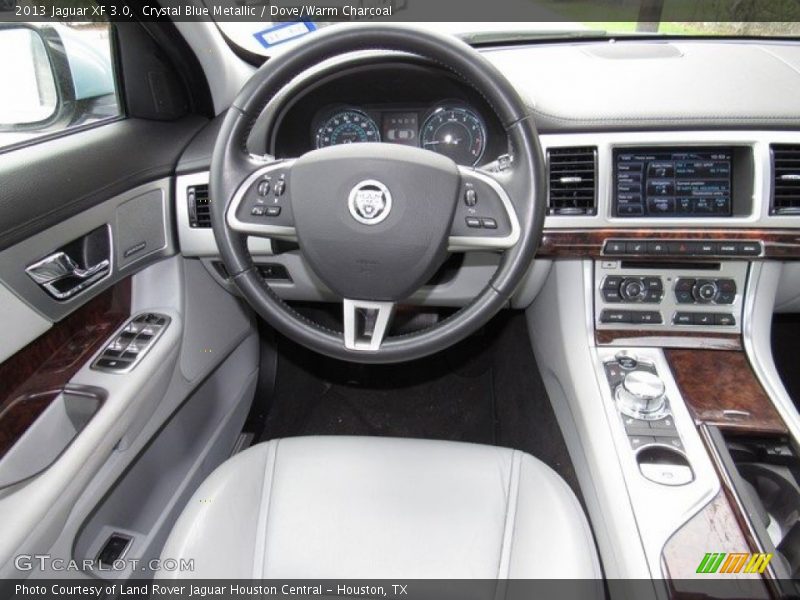 Crystal Blue Metallic / Dove/Warm Charcoal 2013 Jaguar XF 3.0
