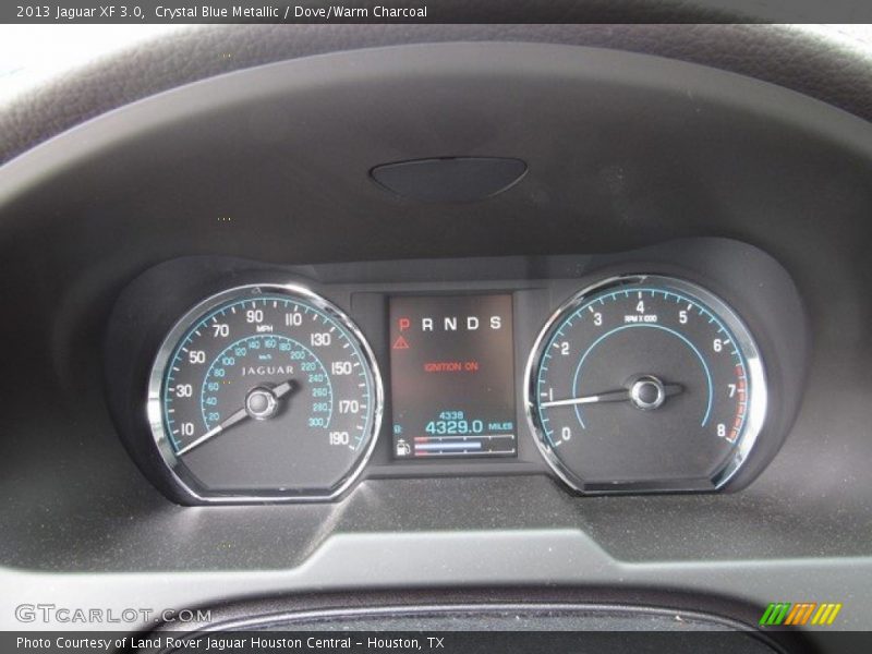 Crystal Blue Metallic / Dove/Warm Charcoal 2013 Jaguar XF 3.0