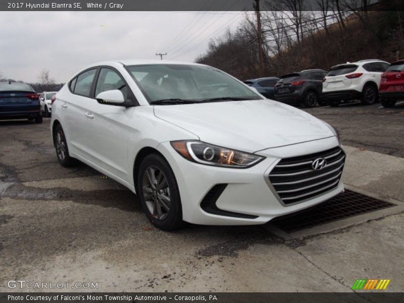 White / Gray 2017 Hyundai Elantra SE