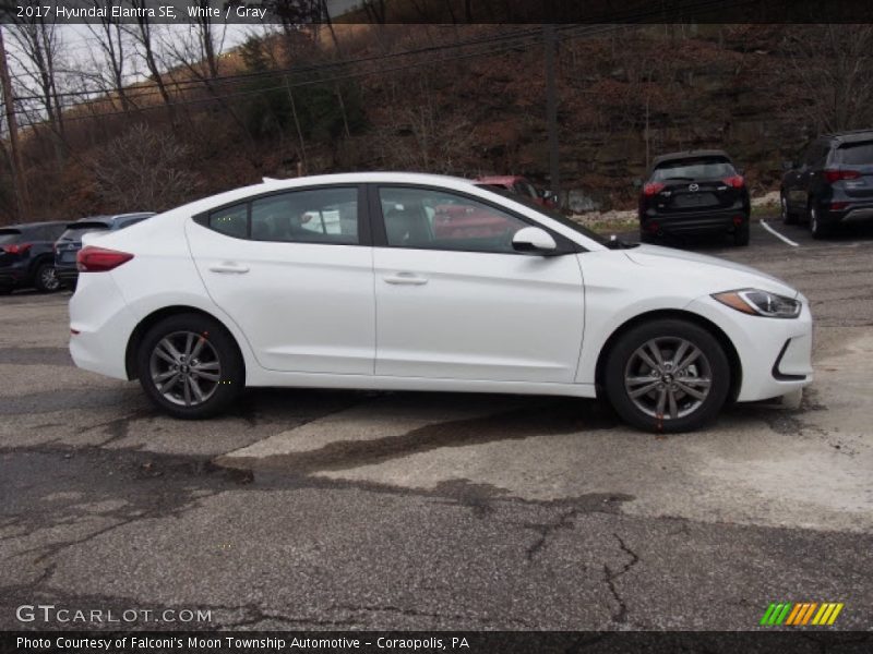 White / Gray 2017 Hyundai Elantra SE