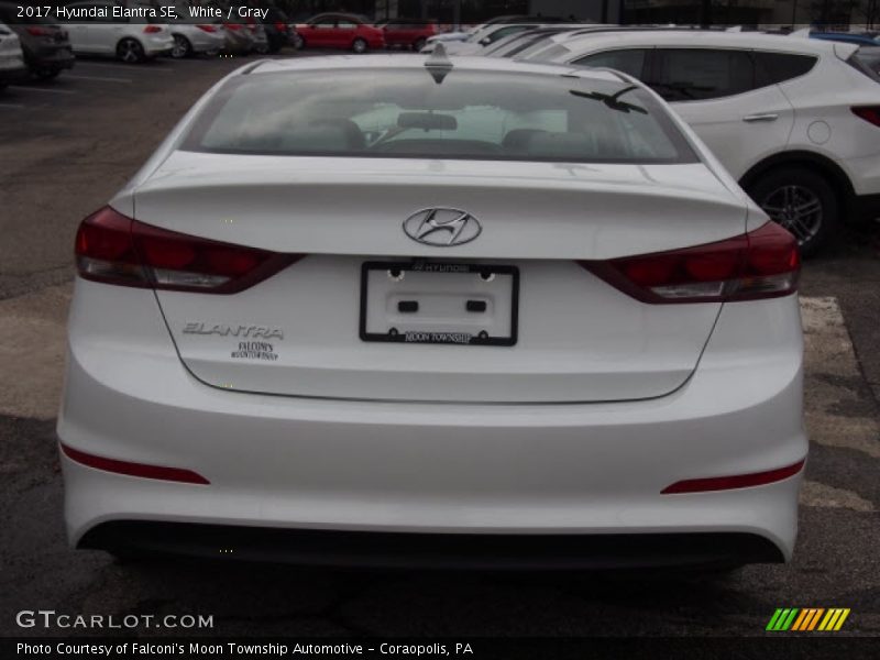White / Gray 2017 Hyundai Elantra SE