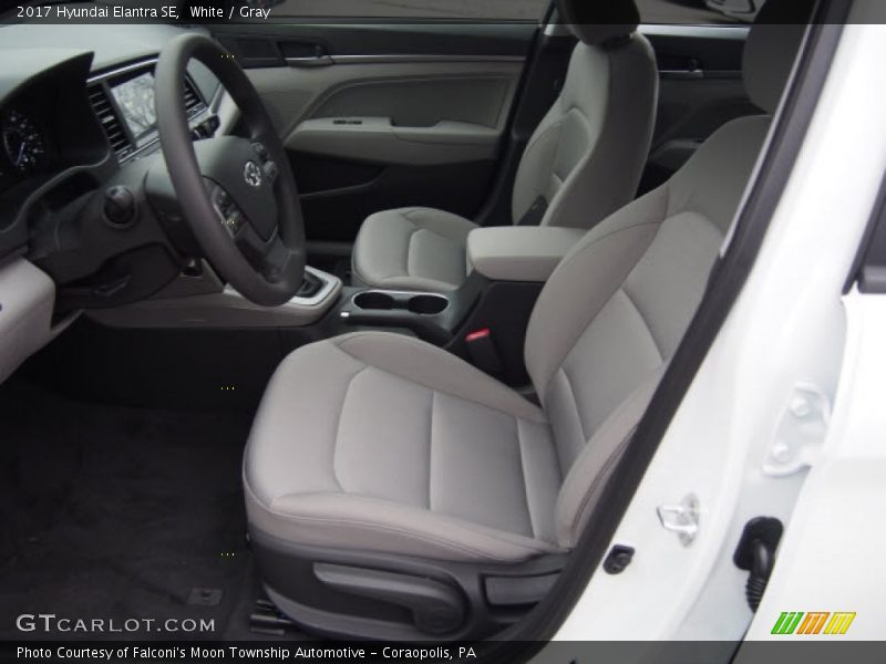 White / Gray 2017 Hyundai Elantra SE