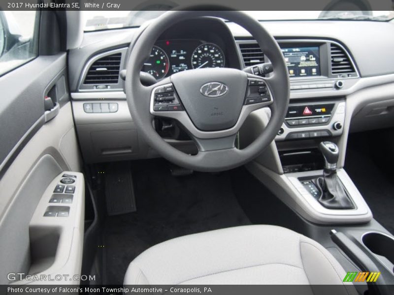 White / Gray 2017 Hyundai Elantra SE