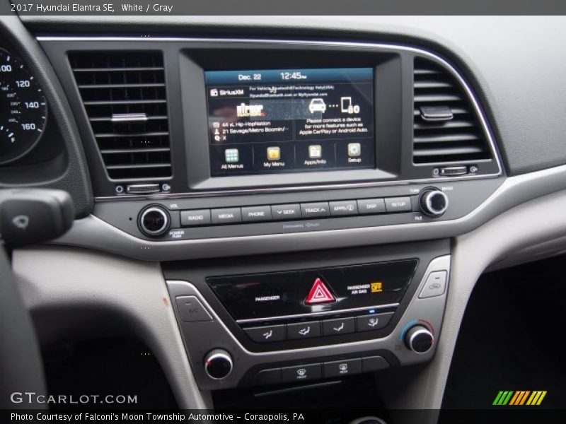 White / Gray 2017 Hyundai Elantra SE