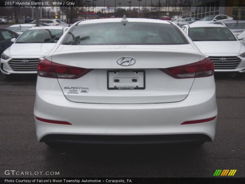 White / Gray 2017 Hyundai Elantra SE