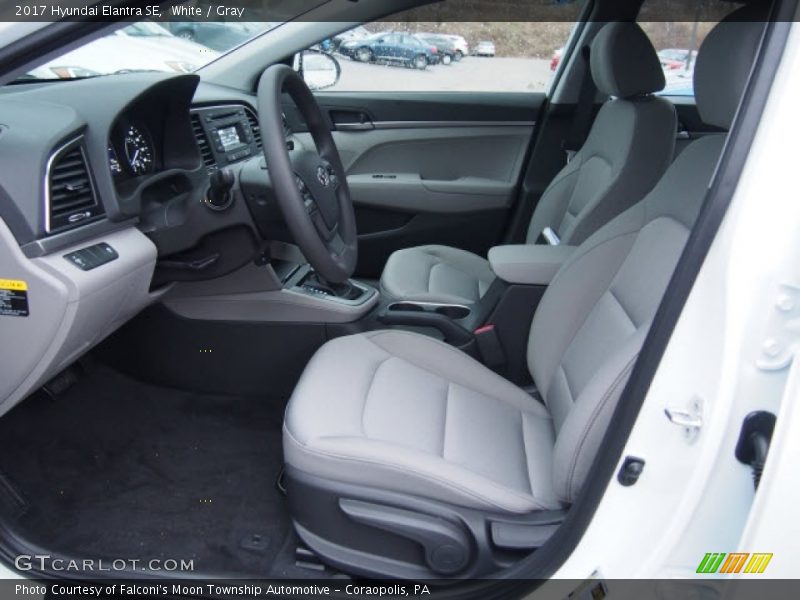 White / Gray 2017 Hyundai Elantra SE