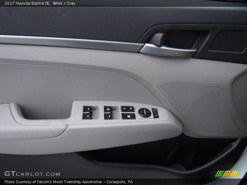 White / Gray 2017 Hyundai Elantra SE