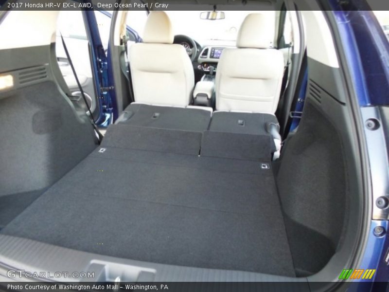 Deep Ocean Pearl / Gray 2017 Honda HR-V EX-L AWD