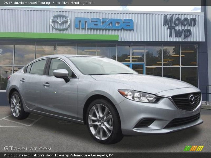 Sonic Silver Metallic / Black 2017 Mazda Mazda6 Touring