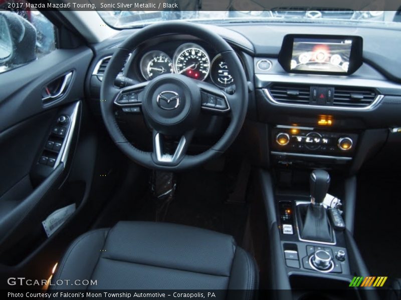 Sonic Silver Metallic / Black 2017 Mazda Mazda6 Touring