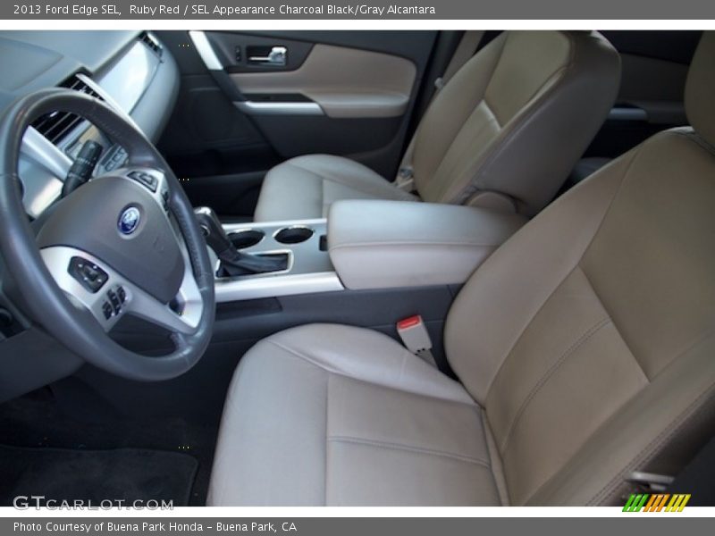 Ruby Red / SEL Appearance Charcoal Black/Gray Alcantara 2013 Ford Edge SEL