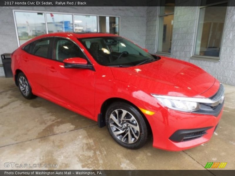 Rallye Red / Black 2017 Honda Civic EX Sedan