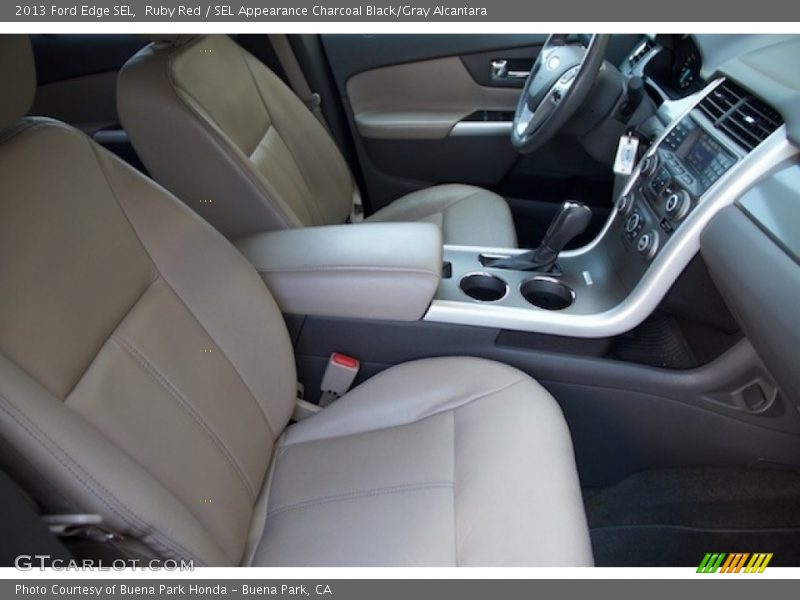 Ruby Red / SEL Appearance Charcoal Black/Gray Alcantara 2013 Ford Edge SEL