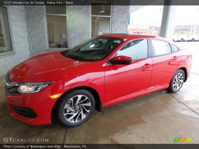 Rallye Red / Black 2017 Honda Civic EX Sedan