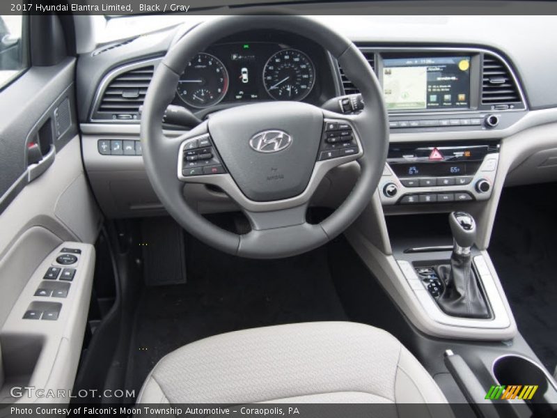 Black / Gray 2017 Hyundai Elantra Limited