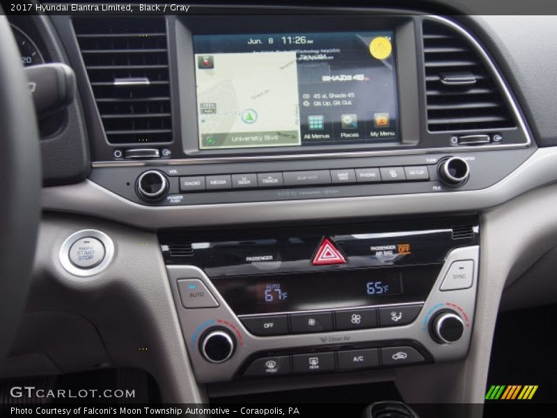 Black / Gray 2017 Hyundai Elantra Limited