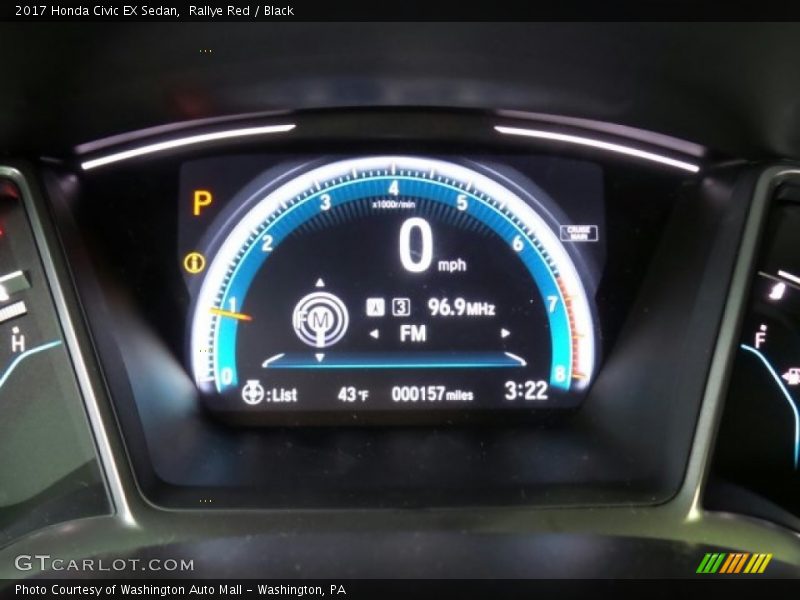 Rallye Red / Black 2017 Honda Civic EX Sedan