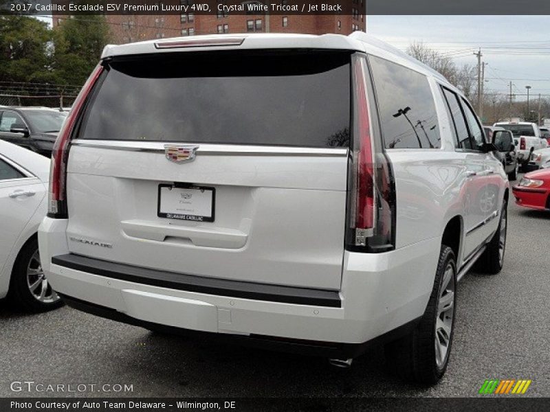 Crystal White Tricoat / Jet Black 2017 Cadillac Escalade ESV Premium Luxury 4WD