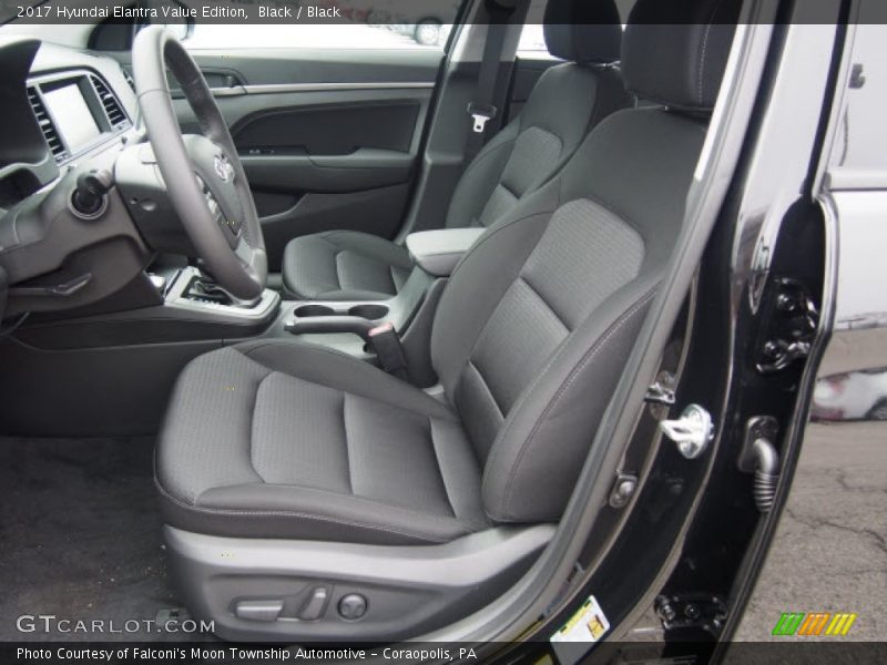 Black / Black 2017 Hyundai Elantra Value Edition