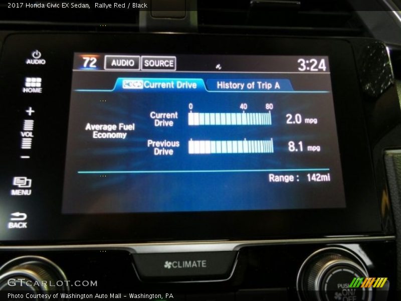 Rallye Red / Black 2017 Honda Civic EX Sedan